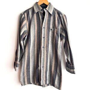 Vintage Pierre Cardin Boutique Wool Blend Striped Shirt S